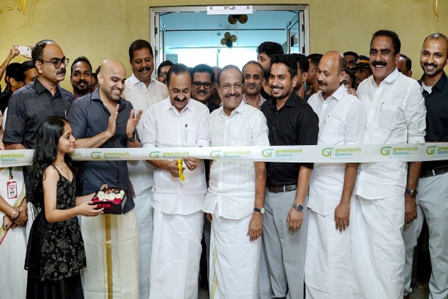 Chief Minister V.D. Satheesan inaugurated Green Touch Spaces' new managed office space.