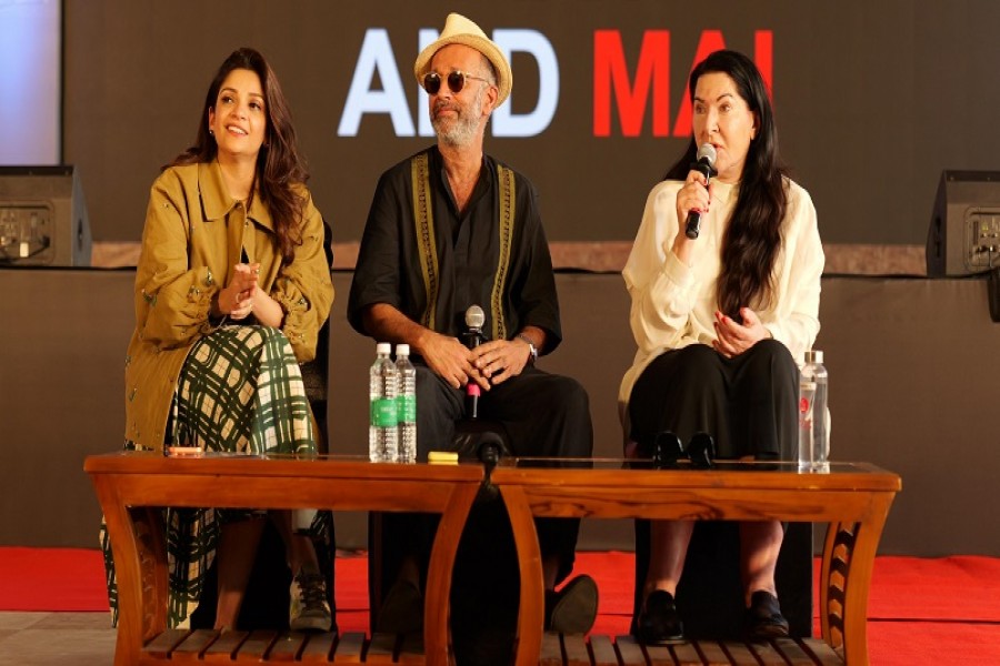 Marina Abramovic gives a thrilling performance at the Kochi-Muzares Biennale