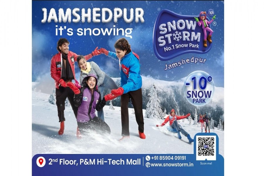 Silver Storm Snow Park in Jamshedpur inaugurated today.