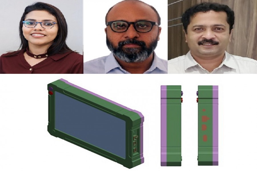 Malayali tech experts with personalized news video storage device.